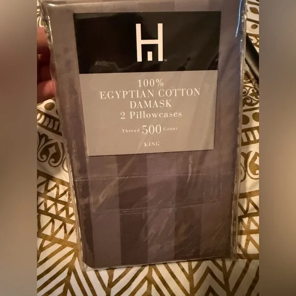 Gray Egyptian Cotton Pillowcases - Picture 1 of 2